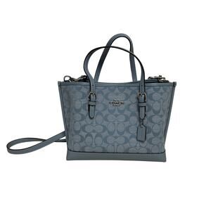 Coach Mollie Tote Bag 25 Signature C Light Blue
